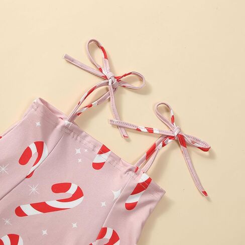 Omkzanbi طفل فتاة عيد الميلاد فستان متماسكة طويلة الأكمام قميص قصب الحلوى الحمالة تنورة 2 قطعة تنورة مجموعة الخريف الشتاء الزي in Kuwait