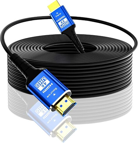 كابل hdmi 18 جيجابت في الثانية بطول 15 قدمًا مع موصلات الإمساك، سلك مرن إيثرنت 2.0 فائق السرعة 4K يدعم 4K@60 هرتز 4:4:4 HDR، HDCP2.2، ARC، ثلاثي الأبعاد وCEC لـ HDTV/PS4/3/Xbox/الشاشة/جهاز العرض إلخ in Saudi Arabia