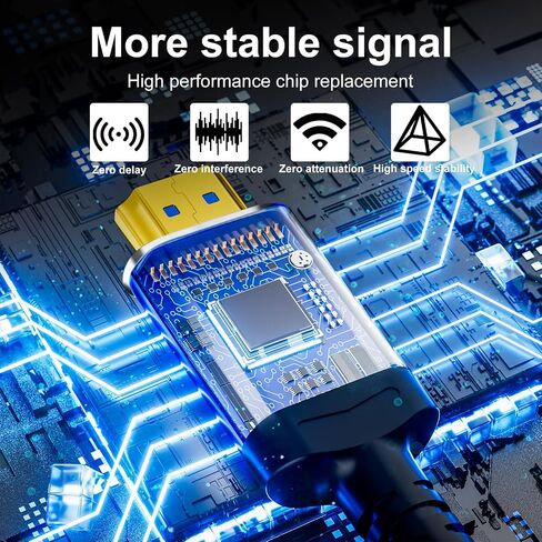 كابل hdmi 18 جيجابت في الثانية بطول 15 قدمًا مع موصلات الإمساك، سلك مرن إيثرنت 2.0 فائق السرعة 4K يدعم 4K@60 هرتز 4:4:4 HDR، HDCP2.2، ARC، ثلاثي الأبعاد وCEC لـ HDTV/PS4/3/Xbox/الشاشة/جهاز العرض إلخ in Saudi Arabia