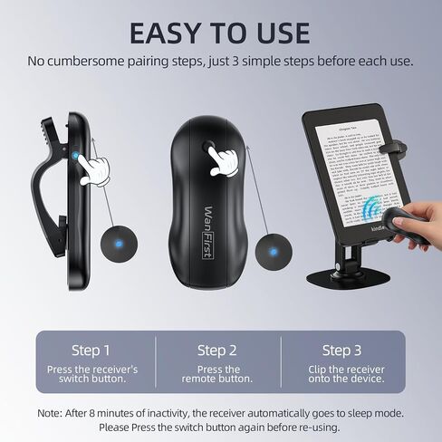 Remote Control Page Turner for Kindle Paperwhite Scribe Oasis, Sports Car Design, Kindle Clicker for E-Book Reading with Wrist Strap/Storage Bag in Saudi Arabia
