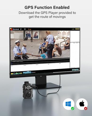 BOBLOV B4K5 128GB 4K Body Camera,3400mAh IP68 Waterproof GPS Police Body Cams for 11Hrs Video Record, Provide Charging Dock, Night Vision Video Camcorder for Personal, Guard Civilians(128GB) in Saudi Arabia