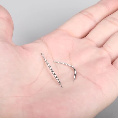 Oveta ثقب تفتق G23 التيتانيوم دفع في تفتق 20G دبوس الإدخال لأداة المجوهرات بدون خيوط، أنماط منحنية ومستقيمة in Kuwait