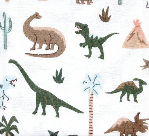 Hudson Baby Unisex Baby Cotton Rich Flannel Receiving Blankets 4-Pack, Dino Friends, One Size in Saudi Arabia