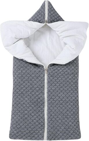 Baby Receiving Blanket Boys Girls Soft Knit Swaddle Warm Newborn Wrap Sleeping Bag for Infant 0-12 Months Green in Saudi Arabia