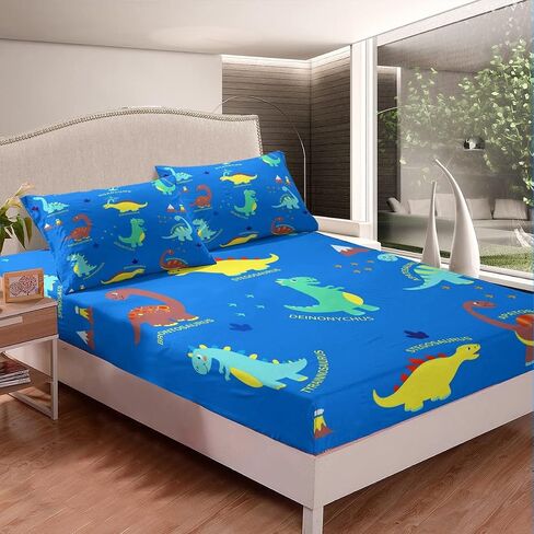 Girls Horse Sheet Set Kids Cartoon Farmhorse Floral Bedding Set for Toddler Baby Girl Pink Blue Stripe Bed Sheets Breathable Spirit Horse Animal Bed Sheet Set Room Decor Bed Set Full Size in Saudi Arabia