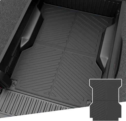 حصيرة سرير بطول 6 أقدام متوافقة مع 2005-2023 Toyota Tacoma Tailgate Mat الباب الخلفي بطانة TPE شاحنة استبدال بطانة السرير لملحقات Toyota Tacoma 2005-2023 (حصيرة سرير 6 أقدام + حصيرة الباب الخلفي) in Kuwait