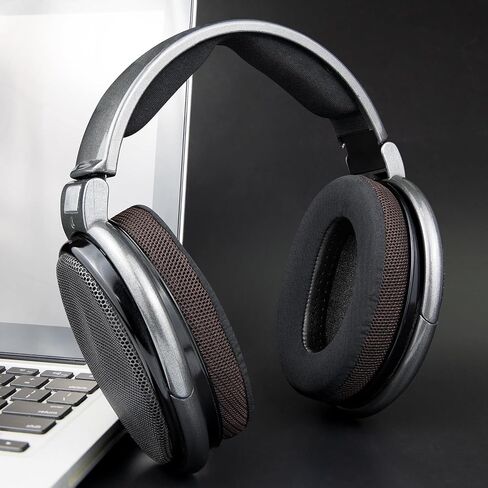 وسائد أذن من جلد الخراف SOULWIT بديلة لسماعات Sennheiser HD650، HD660 S، HD660S2، HD600، HD6XX، HD58X، HD580، HD565، HD545، HD535، وسائد الأذن مع رغوة عازلة للضوضاء - أسود in Saudi Arabia