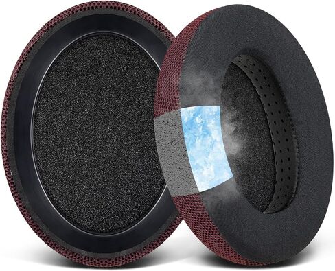 وسائد أذن من جلد الخراف SOULWIT بديلة لسماعات Sennheiser HD650، HD660 S، HD660S2، HD600، HD6XX، HD58X، HD580، HD565، HD545، HD535، وسائد الأذن مع رغوة عازلة للضوضاء - أسود in Saudi Arabia
