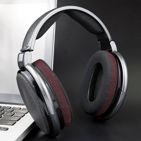 وسائد أذن من جلد الخراف SOULWIT بديلة لسماعات Sennheiser HD650، HD660 S، HD660S2، HD600، HD6XX، HD58X، HD580، HD565، HD545، HD535، وسائد الأذن مع رغوة عازلة للضوضاء - أسود in Saudi Arabia