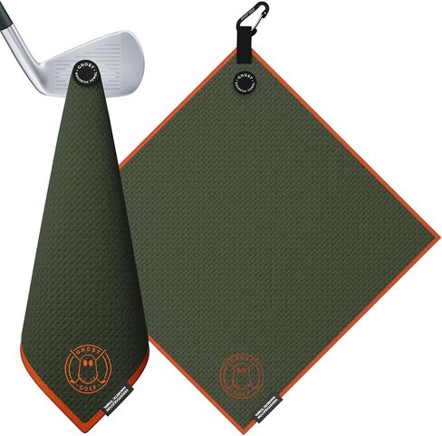 Ghost Golf Magnetic Towel (Greenside) - Premium Ultra-Absorbent Microfiber Golf Towel with Magnet for Golf Carts or Clubs - 18" x 18" Golfing Gear - Waffle Weave Pattern (Hot Pink) in Saudi Arabia