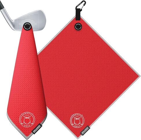 Ghost Golf Magnetic Towel (Greenside) - Premium Ultra-Absorbent Microfiber Golf Towel with Magnet for Golf Carts or Clubs - 18" x 18" Golfing Gear - Waffle Weave Pattern (Hot Pink) in Saudi Arabia
