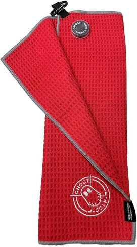 Ghost Golf Magnetic Towel (Greenside) - Premium Ultra-Absorbent Microfiber Golf Towel with Magnet for Golf Carts or Clubs - 18" x 18" Golfing Gear - Waffle Weave Pattern (Hot Pink) in Saudi Arabia