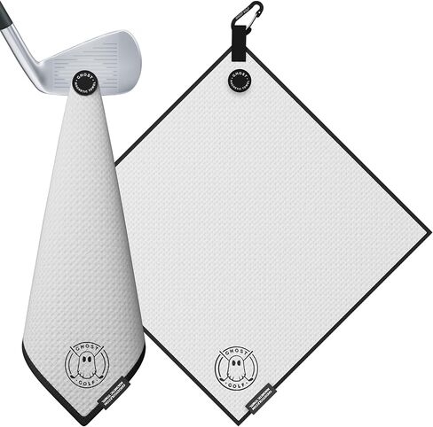 Ghost Golf Magnetic Towel (Greenside) - Premium Ultra-Absorbent Microfiber Golf Towel with Magnet for Golf Carts or Clubs - 18" x 18" Golfing Gear - Waffle Weave Pattern (Hot Pink) in Saudi Arabia