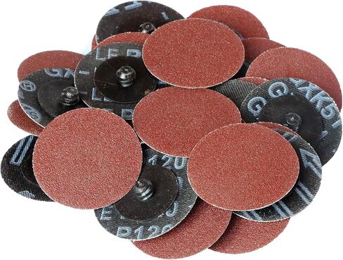 100Pcs 2" inch Sanding Disc Roll Lock R-Type Sandpaper Quick Change Disc Grinding Pad Abrasive Disc (120) in Saudi Arabia