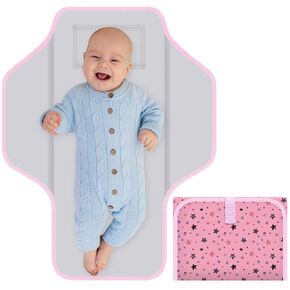 Portable Diaper Changing Pad for Baby & Toddler Waterproof Foldable Baby Changing Mat Built-in Pillow, Travel Infant Changing Pads for Moms Baby Changer Machine Washable