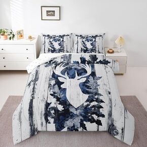Kids Zoo Animal Comforter Set Cute Wild Animals Bedding Set Cartoon Safari Wild Print Comforter for Boys Girls Children Teens Bedroom Decor Exotic Natural Theme Duvet Set Full Size