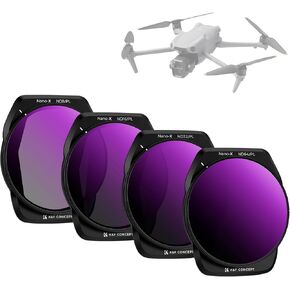 K&F Concept ND PL Filter Set for DJI Air 3S, 4Pack ND8/PL ND16/PL ND32/PL ND64/PL Neutral Density Polarizer Multi-Function Filters Drone Accessories, HD Optical Glass/Multi-Coated/Gimbal Safe