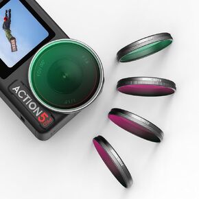 ND Filter for DJI Osmo Action 5 Pro Action 4 3, 4-Pack ND8PL ND16PL ND32L ND64PL Snap On Lens Filters Set Polarizing Neutral Density Accessories