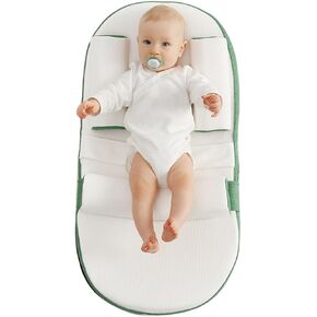 SISTINE Baby Feeding Pillow, Baby Anti Overflow Anti Choking Bed Medium Feeding Pillow, Baby Multifunctional Feeding Support Pillow, Travel Portable Feeding Pillow, Removable Adjustable,Green