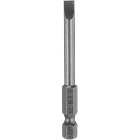 HARFINGTON SL5 Magnetic SLotted Screwdriver Bits 5mm S2 Steel Flat Head Screwdriver Bit 1/4" Hex Shank Industrial Grade Screw Driver Drill Bits 2.6" Long for Remove Fastening Screws
