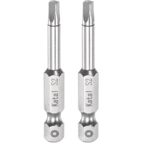 HARFINGTON 10pcs S2 Square Screwdriver Bit 1/4" Hex Shank 2" Length Magnetic Screw Driver Power Tool