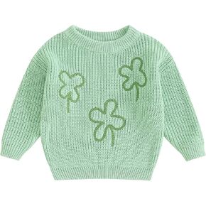 MAYUMMPY Fall Winter Baby Girl Clothes Chunky Sweater Long Sleeve Crewneck Knit Pullover Sweaters Infant Sweatshirt