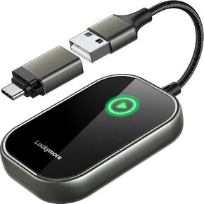 Luckymore Wireless CarPlay Adapter, Convert Wired to Wireless CarPlay Dongle Fit for Cars with Factory CarPlay Function & for Apple iPhone iOS 10+ 2025 Upgrade