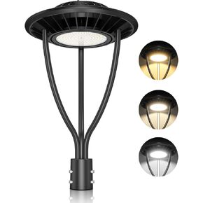 ADUB LED Post Top Light 80W 60W 48W, 3000K 4000K 5000K Adjustable LED Post Light with Photocell, ETL DLC Listed Outdoor Pole Fixture, IP65 Commercial Post Lighting for Parking lot Yard, AC100-277V