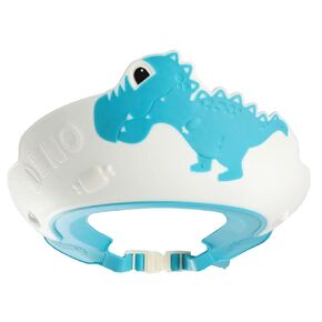 Toddler Shower Elastic No Leakage TPE Soft Eye Toddler Bathing Cartoon Dinosaur Odorless For Home Kids Room (Blue)