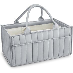 Starry Sky Grey Diaper Caddy Organizer with Handles & Removable Dividers,Baby Clothes Organizer, Diaper Bag, Car Diaper Caddy,Stylish Diaper Organizer Basket and Tote for Easy Storage