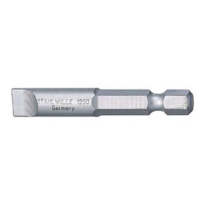 Stahlwille 08301680 1250 1/4" لقمة مفك براغي مشقوقة، 1.6 × 8.0 مم، طول 50 مم، فولاذ عالي الأداء، مقسى ومقوى، استخدام محرك الطاقة، صنع في ألمانيا