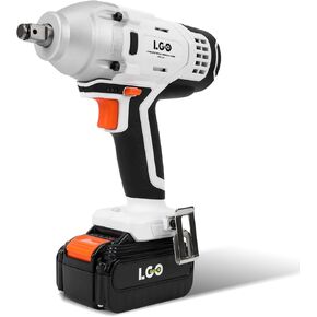 LIGO 20V Cordless Impact Wrench, 1/2 Inch Max 370Ft-lbs(500N.m), 0-3000 RPM/IPM, With 4.0Ah Battery and Fast Charger