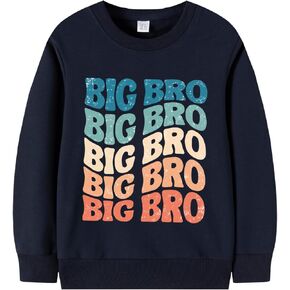 Toddler Boys Big Brother Sweatshirt Kids Long Sleeve Brother Matching Outfit Clothes 2-7 Years