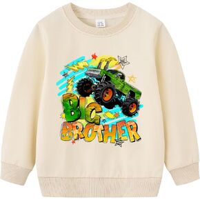 Toddler Boys Big Brother Sweatshirt Kids Long Sleeve Brother Matching Outfit Clothes 2-7 Years