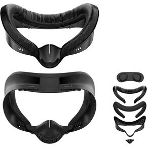 APEXINNO Facial Interface and Face Pad Compatible with Meta Quest 3S VR Accessories, Including 2 Pcs Face Cushion Replacement and Lens Cover, Face Cover Pad for Oculus Quest 3S