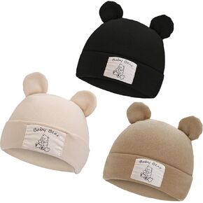 KIDOCHEESE Toddler Beanie Baby Boy Infant Kids Beanie Bear Ears Hats Warm Autumn Winter Caps