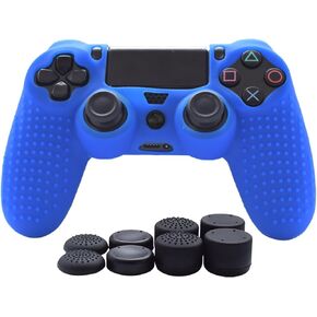 Grips Compaitble for PS4 Controller Skin,Silicone Cover for PlayStation 4 PS4/Slim/Pro Controller Pack 1 Anti Slip Cover Case Protector-8pcs Thumb Grips-Studs Purple
