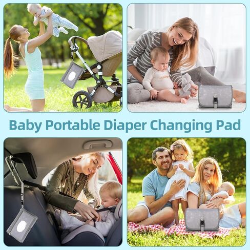 Portable Baby Diaper Changing Pad Smart Organized Diaper Change Travel Bag with Wipe Dispenser and Waste Bag Dispenser. Infant Gift in Saudi Arabia