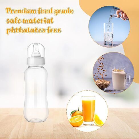 Norme Baby Shower Bottles 9.5 oz Plastic Baby Bottles Chug Sign Shower Game Party Favors Baby Bottles Bulk for Baby Shower Decorations Gender Reveal Gifts(White,24 Pcs) in Saudi Arabia