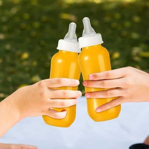 Norme Baby Shower Bottles 9.5 oz Plastic Baby Bottles Chug Sign Shower Game Party Favors Baby Bottles Bulk for Baby Shower Decorations Gender Reveal Gifts(White,24 Pcs) in Saudi Arabia