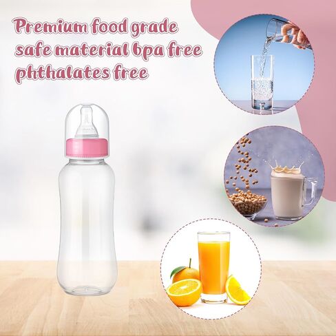 Norme Baby Shower Bottles 9.5 oz Plastic Baby Bottles Chug Sign Shower Game Party Favors Baby Bottles Bulk for Baby Shower Decorations Gender Reveal Gifts(White,24 Pcs) in Saudi Arabia