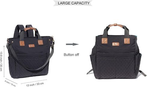 ESVAN Diaper Tote Bag Totepack Backpack Crossbody Bag 3 in 1 for Women Laptop Backpack Multifunctional with Insulated Pockets in Saudi Arabia