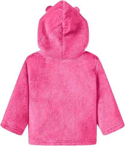 Toddler Girls Boys Fleece Hoody Jacket Zip Up Coat Warm Winter Outwear in Saudi Arabia