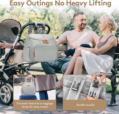 Compact Diaper Backpack for Moms, Stylish & Travel-Friendly Small Maternity Bag with Insulated Pockets, Black in Kuwait
