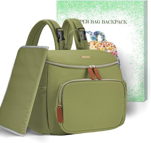 Compact Diaper Backpack for Moms, Stylish & Travel-Friendly Small Maternity Bag with Insulated Pockets, Black in Kuwait