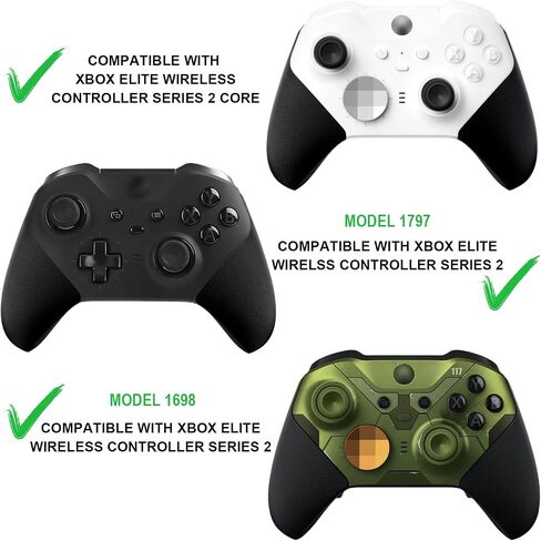 Front Back Housing Shell Faceplate Cover Replacement Repair Kit for Xbox One Elite Series 2 Controller (Halo-Green) in Saudi Arabia