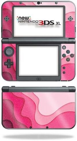 Glossy Glitter Gaming Skin Compatible with Nintendo New 3DS XL (2015) - Papercraft Magenta - Premium 3M Vinyl Protective Wrap Decal Cover - Easy to Apply | Crafted in The USA by MightySkins in Kuwait