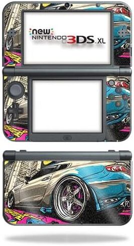 Glossy Glitter Gaming Skin Compatible with Nintendo New 3DS XL (2015) - Papercraft Magenta - Premium 3M Vinyl Protective Wrap Decal Cover - Easy to Apply | Crafted in The USA by MightySkins in Kuwait