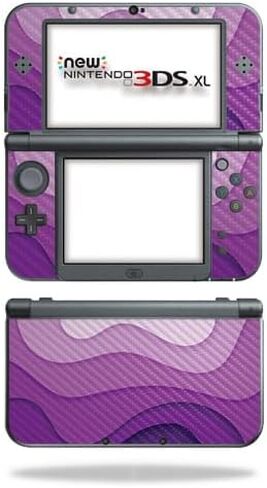 Glossy Glitter Gaming Skin Compatible with Nintendo New 3DS XL (2015) - Papercraft Magenta - Premium 3M Vinyl Protective Wrap Decal Cover - Easy to Apply | Crafted in The USA by MightySkins in Kuwait