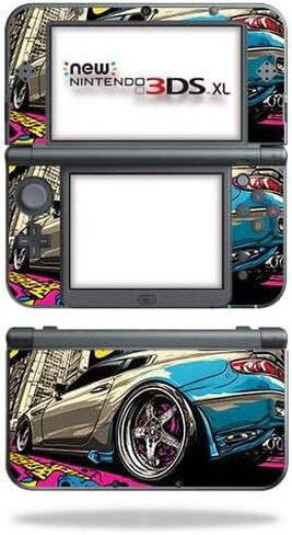 Glossy Glitter Gaming Skin Compatible with Nintendo New 3DS XL (2015) - Papercraft Magenta - Premium 3M Vinyl Protective Wrap Decal Cover - Easy to Apply | Crafted in The USA by MightySkins in Kuwait